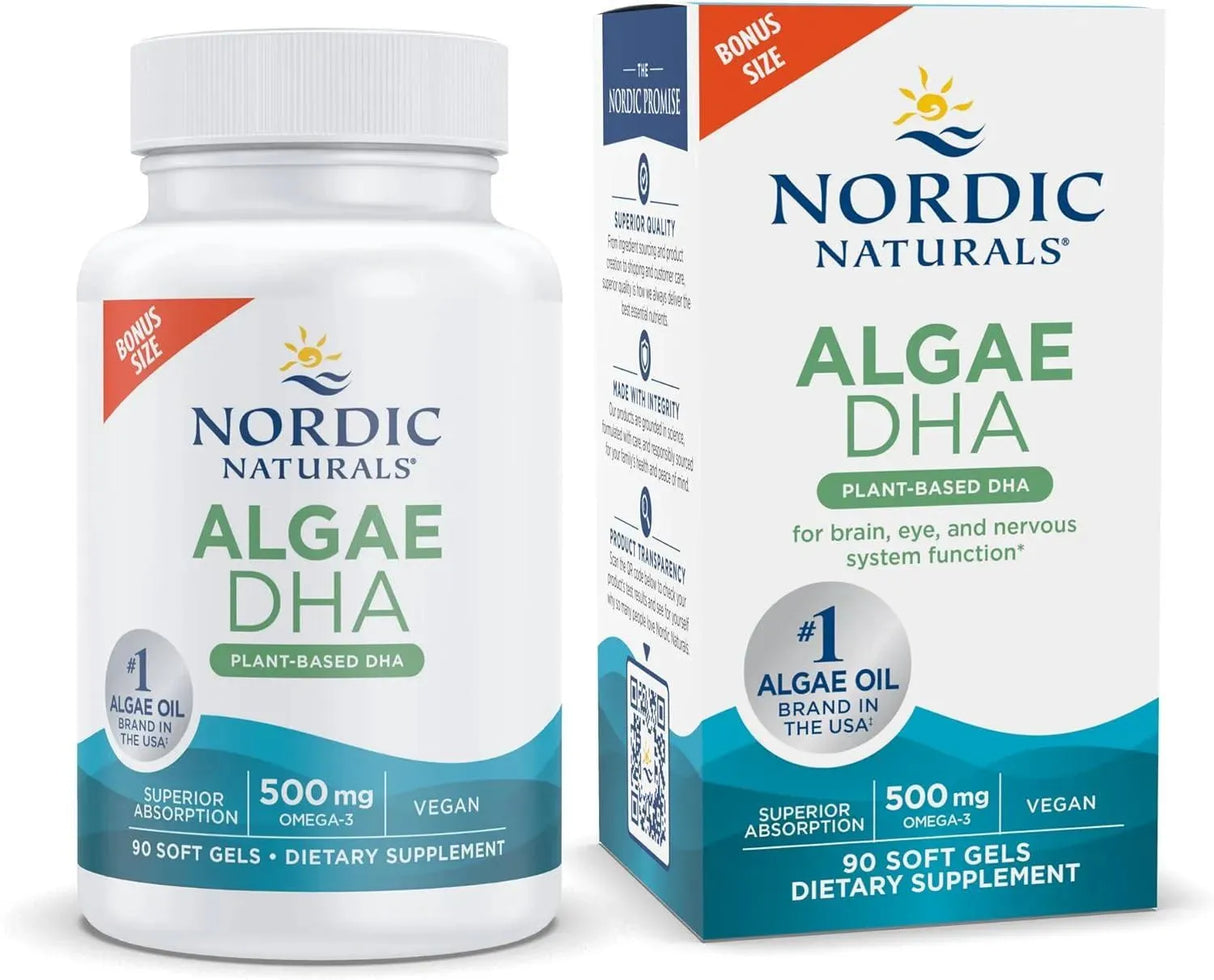NORDIC NATURALS - Nordic Naturals Algae DHA 90 Capsulas Blandas - The Red Vitamin MX - Suplementos Alimenticios - {{ shop.shopifyCountryName }}