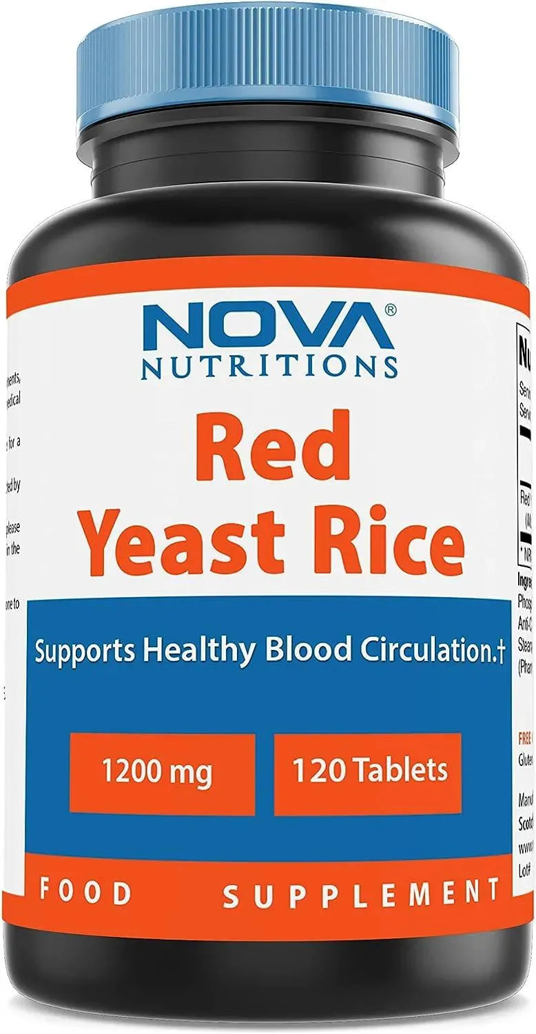 NOVA NUTRITIONS - Nova Nutritions Red Yeast Rice 1200Mg. 120 Capsulas - The Red Vitamin MX - Suplementos Alimenticios - {{ shop.shopifyCountryName }}