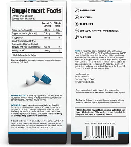 NOVEX BIOTECH - Novex Biotech Oxydrene NAD+ Enhancer 60 Capsulas - The Red Vitamin MX - Suplementos Alimenticios - {{ shop.shopifyCountryName }}