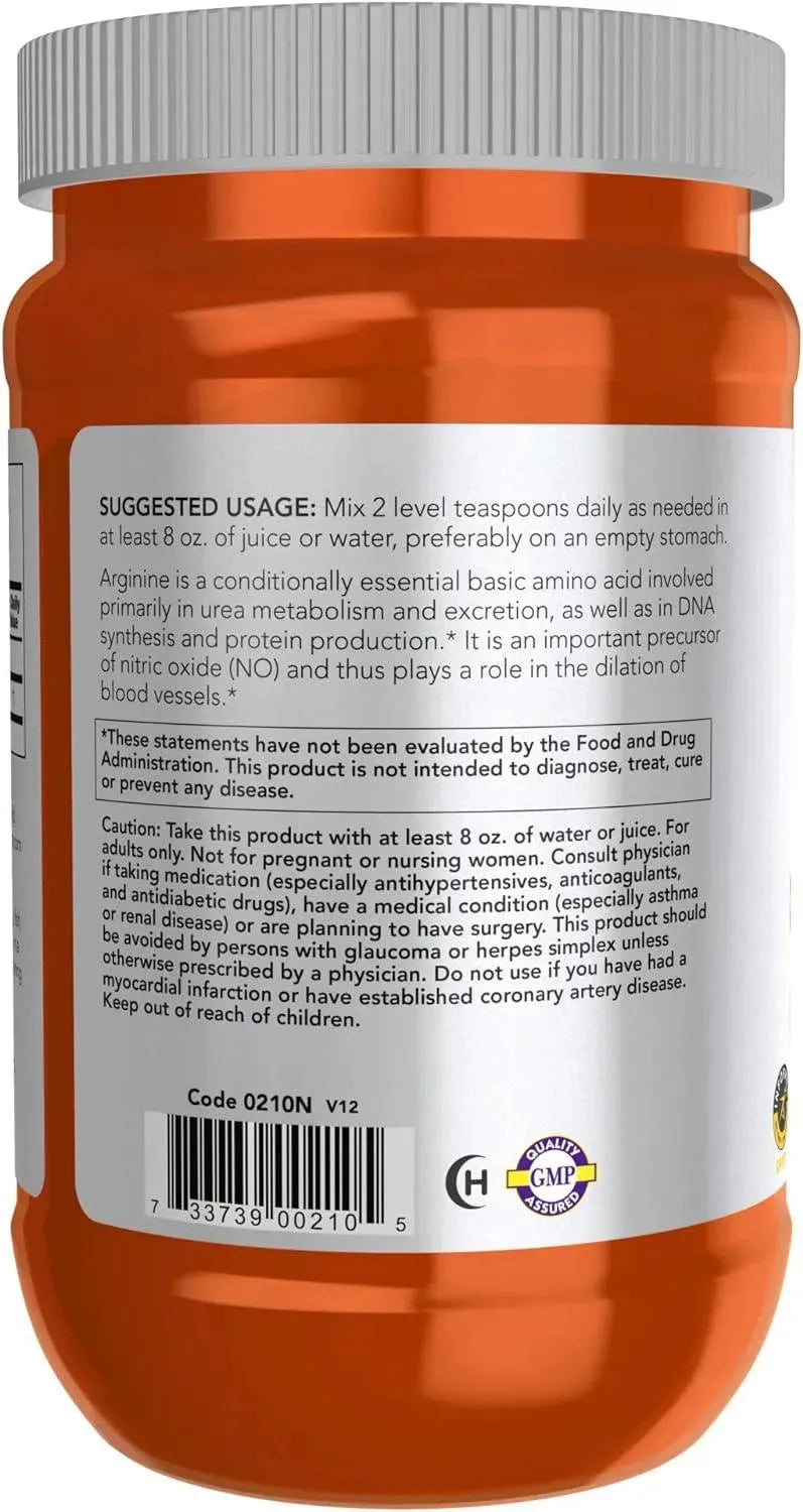 NOW SPORTS - NOW Sports Nutrition L-Arginine Powder 454Gr. - The Red Vitamin MX - Suplementos Alimenticios - {{ shop.shopifyCountryName }}