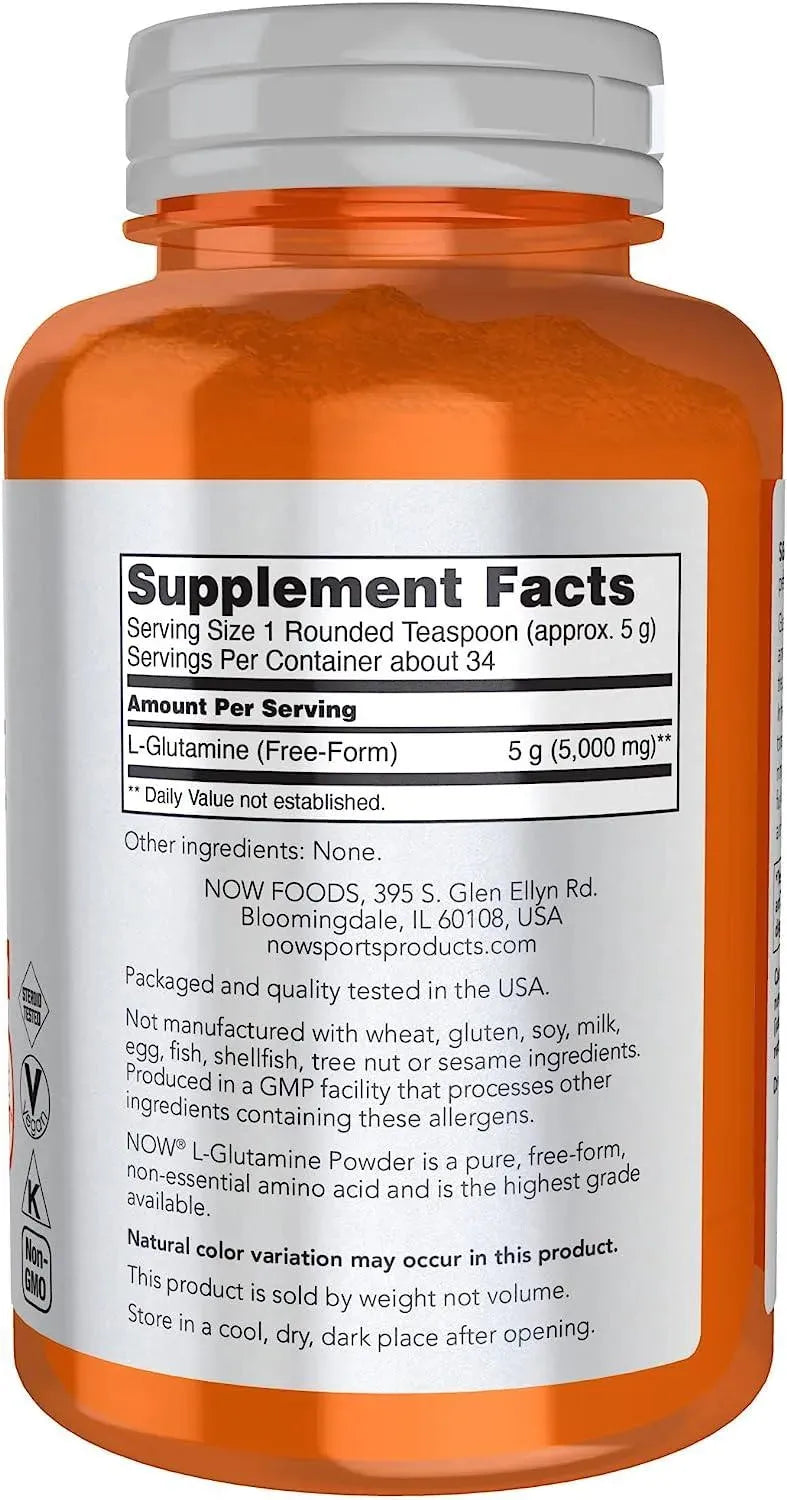 NOW SPORTS - NOW Sports Nutrition L-Glutamine Pure Powder 170Gr. - The Red Vitamin MX - Suplementos Alimenticios - {{ shop.shopifyCountryName }}
