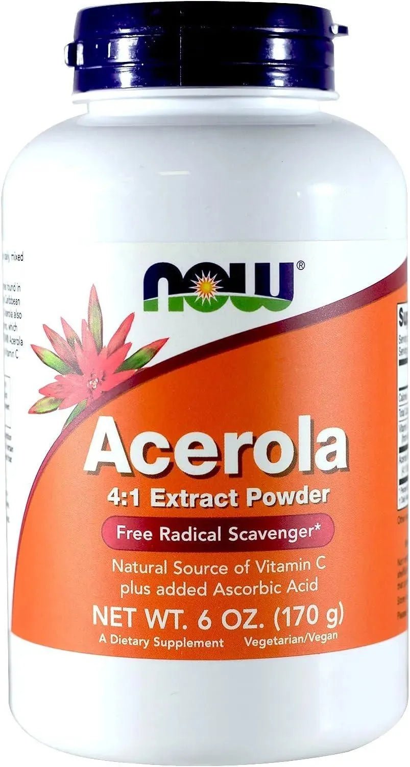 NOW SUPPLEMENTS - Now Supplements Acerola 4:1 Extract Powder 170Gr. - The Red Vitamin MX - Suplementos Alimenticios - {{ shop.shopifyCountryName }}