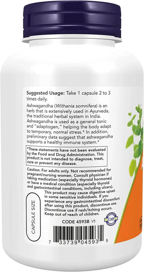 NOW SUPPLEMENTS - NOW Supplements, Ashwagandha 450Mg. 180 Capsulas - The Red Vitamin MX - Suplementos Alimenticios - {{ shop.shopifyCountryName }}