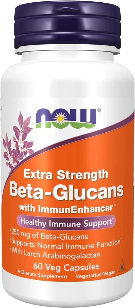 NOW SUPPLEMENTS - NOW Supplements Beta-Glucans with ImmunEnhancer 60 Capsulas - The Red Vitamin MX - Suplementos Alimenticios - {{ shop.shopifyCountryName }}