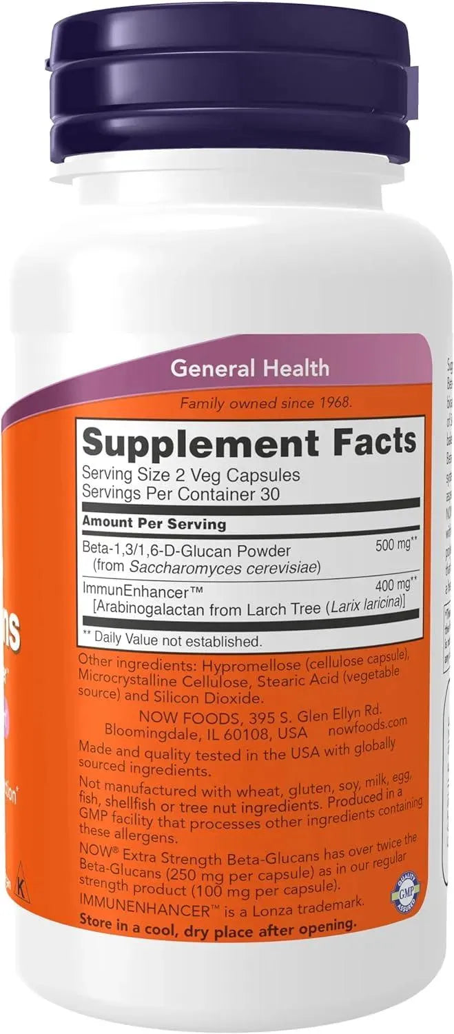 NOW SUPPLEMENTS - NOW Supplements Beta-Glucans with ImmunEnhancer 60 Capsulas - The Red Vitamin MX - Suplementos Alimenticios - {{ shop.shopifyCountryName }}