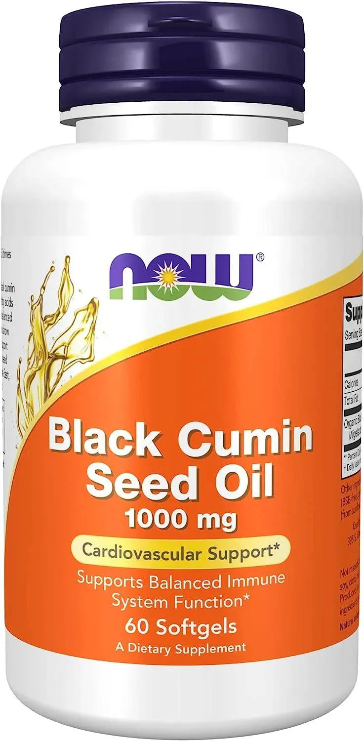 NOW SUPPLEMENTS - NOW Supplements Black Cumin Seed Oil 1000Mg. 60 Capsulas Blandas - The Red Vitamin MX - Suplementos Alimenticios - {{ shop.shopifyCountryName }}