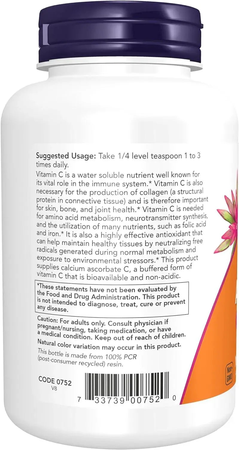 NOW SUPPLEMENTS - NOW Supplements Calcium Ascorbate Powder 227Gr. - The Red Vitamin MX - Suplementos Alimenticios - {{ shop.shopifyCountryName }}