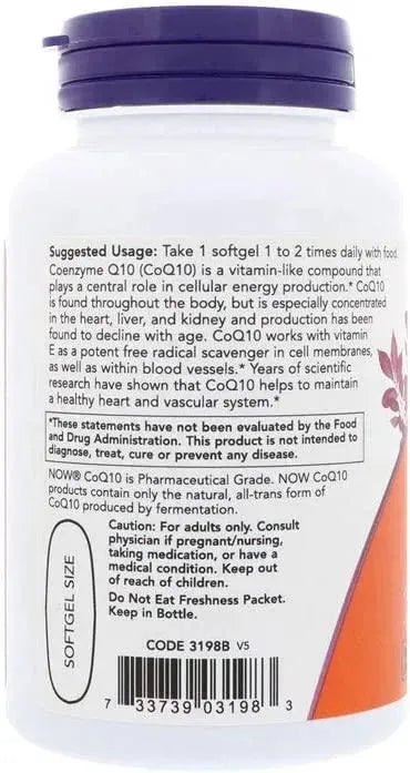 NOW SUPPLEMENTS - NOW Supplements CoQ10 400Mg. 60 Capsulas Blandas - The Red Vitamin MX - Suplementos Alimenticios - {{ shop.shopifyCountryName }}