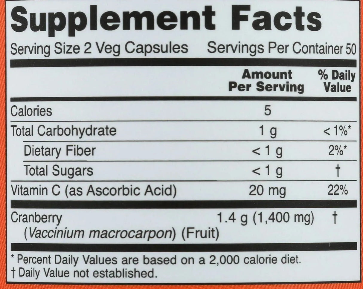 NOW SUPPLEMENTS - NOW Supplements Cranberry with Added Vitamin C 100 Capsulas - The Red Vitamin MX - Suplementos Alimenticios - {{ shop.shopifyCountryName }}