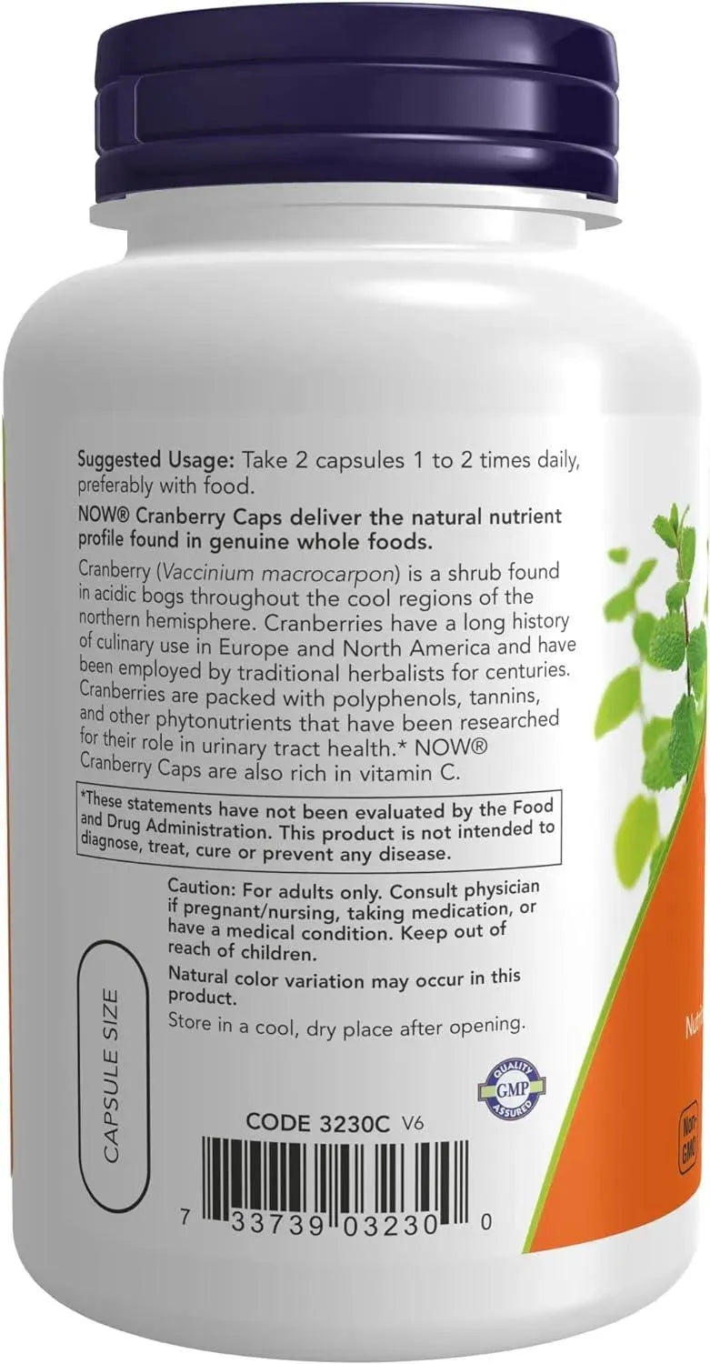 NOW SUPPLEMENTS - NOW Supplements Cranberry with Added Vitamin C 100 Capsulas - The Red Vitamin MX - Suplementos Alimenticios - {{ shop.shopifyCountryName }}