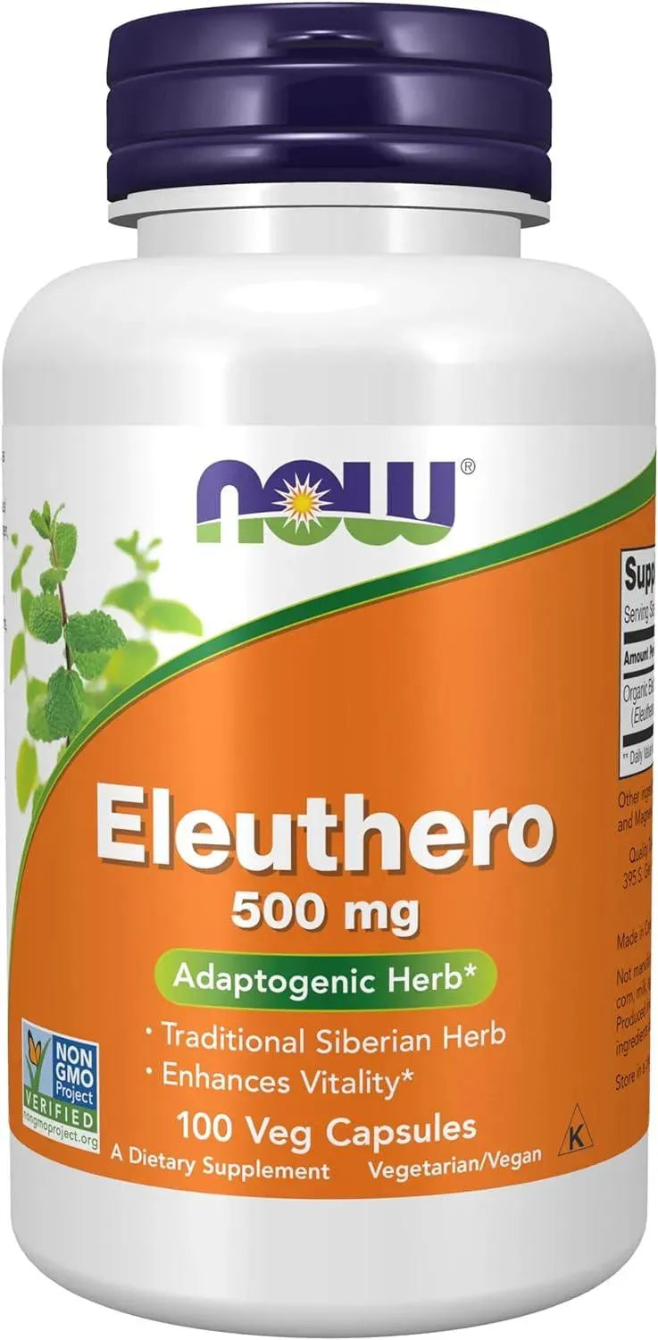 NOW SUPPLEMENTS - NOW Supplements Eleuthero 500Mg. 100 Capsulas - The Red Vitamin MX - Suplementos Alimenticios - {{ shop.shopifyCountryName }}