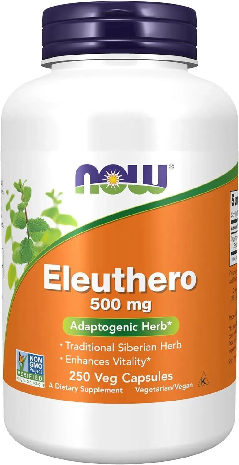 NOW SUPPLEMENTS - NOW Supplements Eleuthero 500Mg. 250 Capsulas - The Red Vitamin MX - Suplementos Alimenticios - {{ shop.shopifyCountryName }}