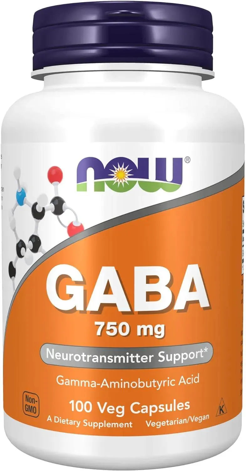 NOW SUPPLEMENTS - NOW Supplements GABA (Gamma-Aminobutyric Acid) 750Mg. 100 Capsulas - The Red Vitamin MX - Suplementos Alimenticios - {{ shop.shopifyCountryName }}