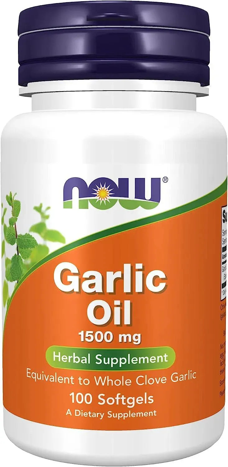 NOW SUPPLEMENTS - NOW Supplements Garlic Oil 1500Mg. 100 Capsulas Blandas - The Red Vitamin MX - Suplementos Alimenticios - {{ shop.shopifyCountryName }}