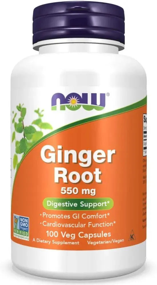 NOW SUPPLEMENTS - NOW Supplements Ginger Root 550Mg. 100 Capsulas - The Red Vitamin MX - Suplementos Alimenticios - {{ shop.shopifyCountryName }}