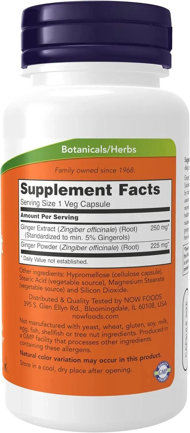 NOW SUPPLEMENTS - NOW Supplements Ginger Root Extract 250Mg. 90 Capsulas - The Red Vitamin MX - Suplementos Alimenticios - {{ shop.shopifyCountryName }}