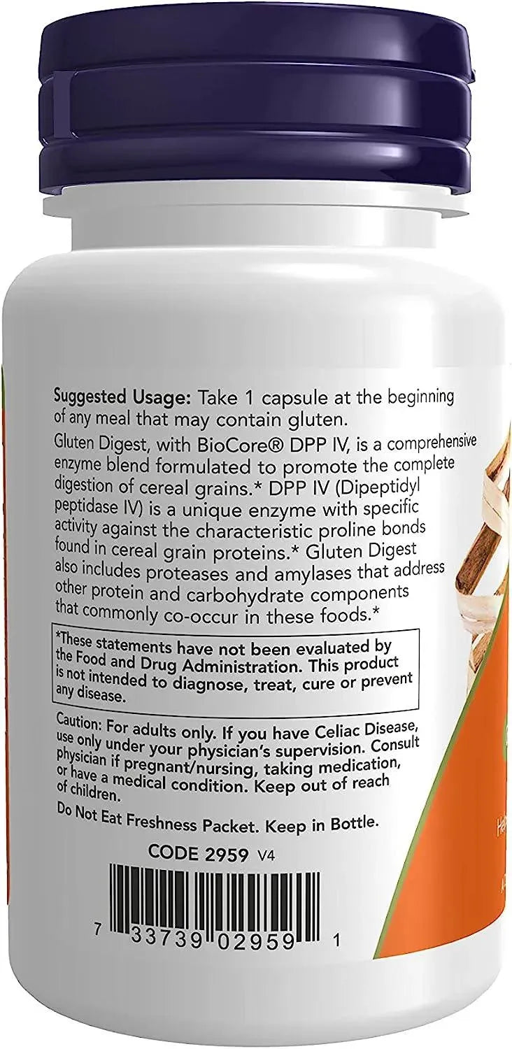 NOW SUPPLEMENTS - NOW Supplements Gluten Digest 60 Capsulas - The Red Vitamin MX - Suplementos Alimenticios - {{ shop.shopifyCountryName }}