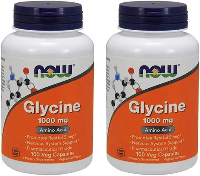 NOW SUPPLEMENTS - Now Supplements Glycine 1000Mg. 100 Capsulas 2 Pack - The Red Vitamin MX - Suplementos Alimenticios - {{ shop.shopifyCountryName }}