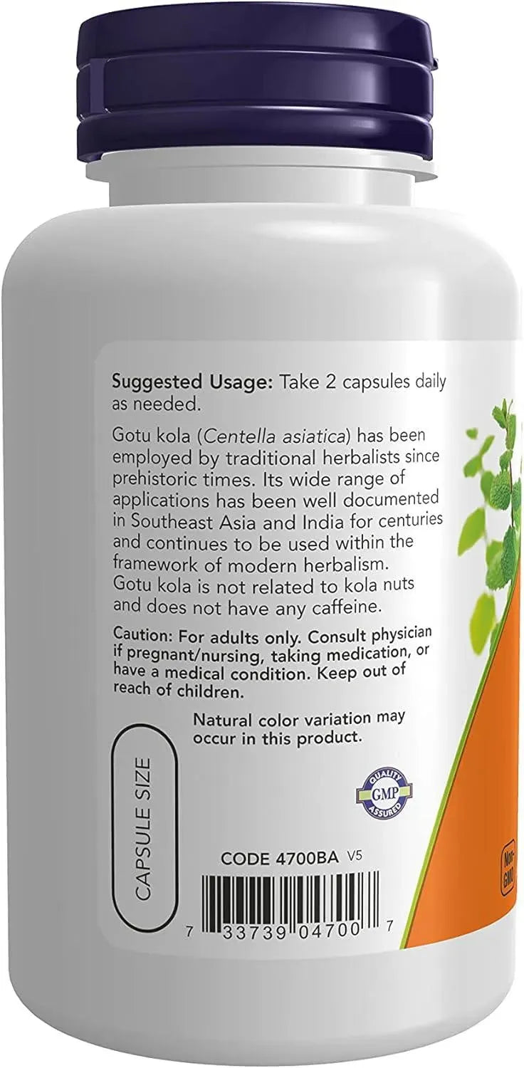 NOW SUPPLEMENTS - NOW Supplements Gotu Kola 450Mg. 100 Capsulas - The Red Vitamin MX - Suplementos Alimenticios - {{ shop.shopifyCountryName }}