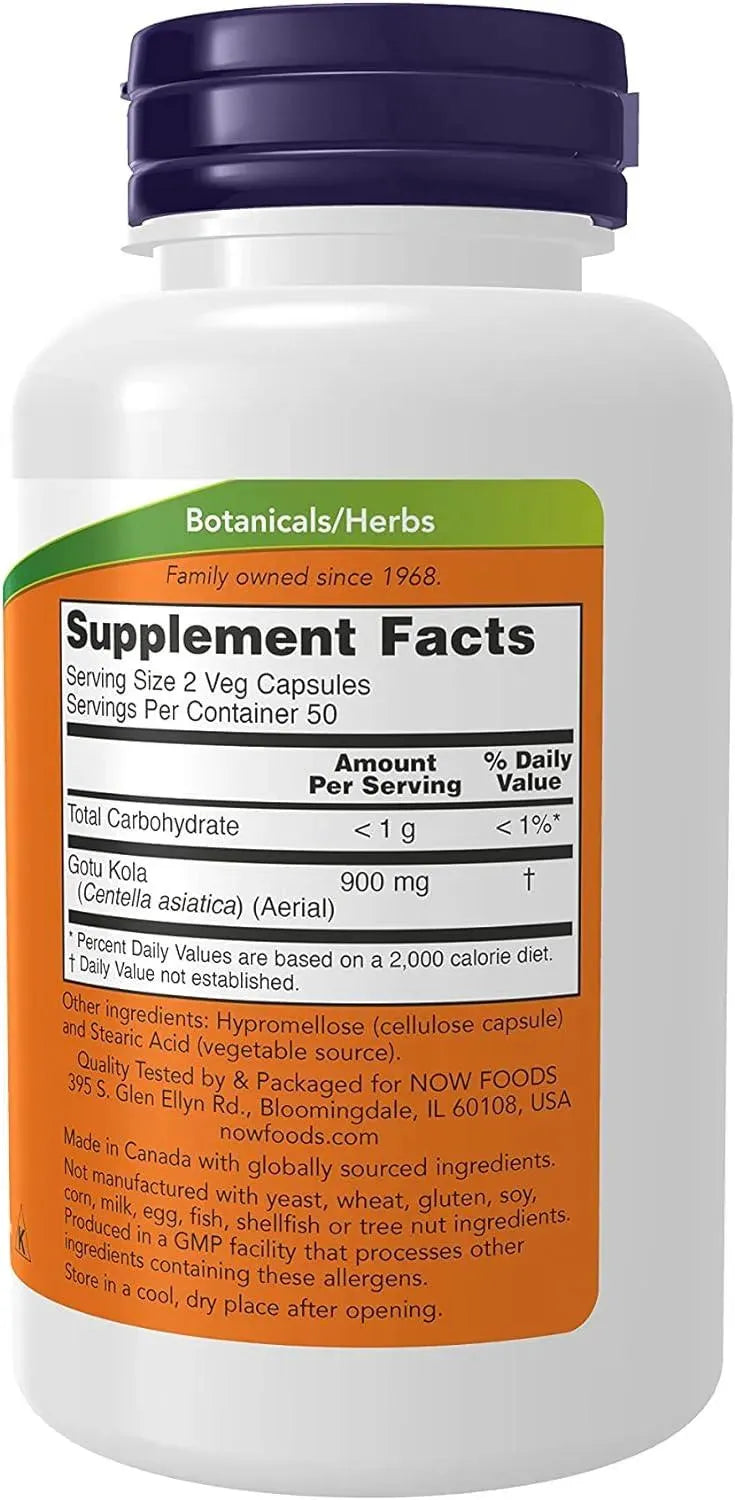 NOW SUPPLEMENTS - NOW Supplements Gotu Kola 450Mg. 100 Capsulas - The Red Vitamin MX - Suplementos Alimenticios - {{ shop.shopifyCountryName }}
