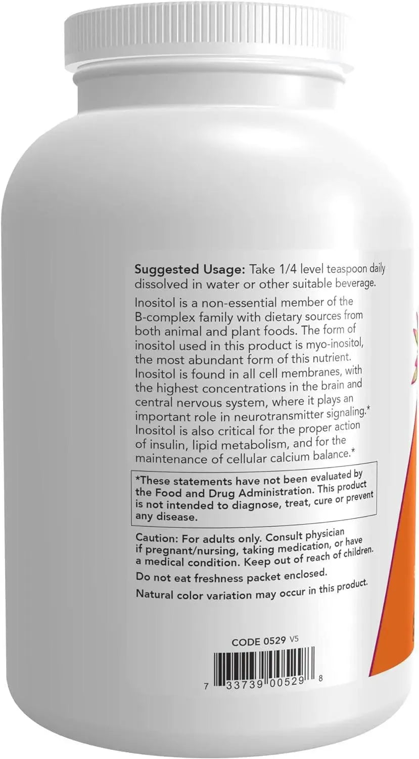 NOW SUPPLEMENTS - NOW Supplements Inositol Powder 454Gr. - The Red Vitamin MX - Suplementos Alimenticios - {{ shop.shopifyCountryName }}