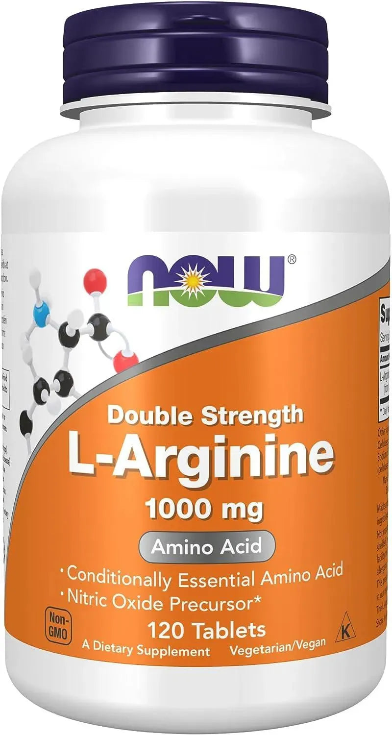 NOW SUPPLEMENTS - NOW Supplements L-Arginine 1000Mg. 120 Tabletas - The Red Vitamin MX - Suplementos Alimenticios - {{ shop.shopifyCountryName }}
