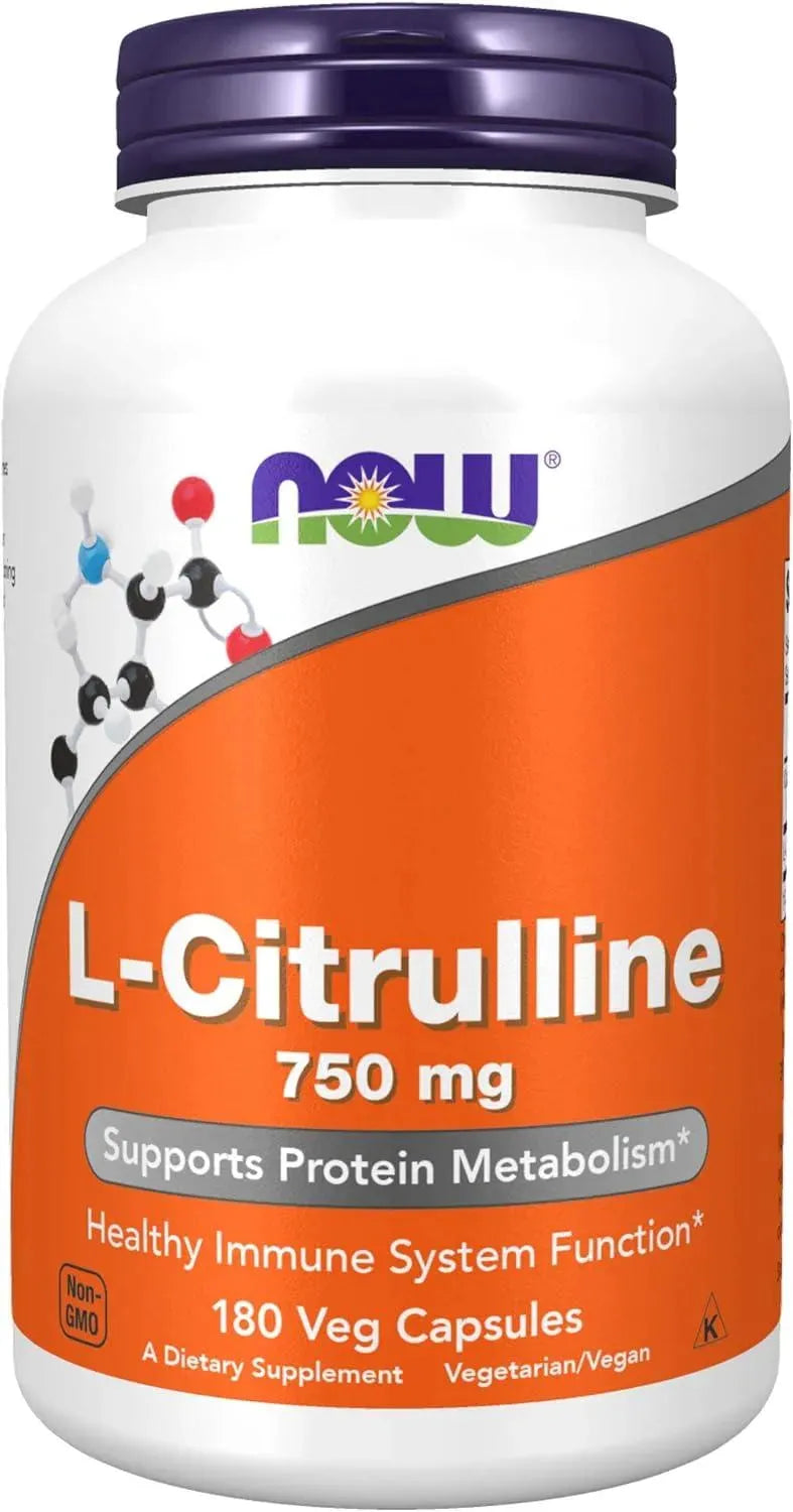 NOW SUPPLEMENTS - NOW Supplements L-Citrulline 750Mg. 180 Capsulas - The Red Vitamin MX - Suplementos Alimenticios - {{ shop.shopifyCountryName }}