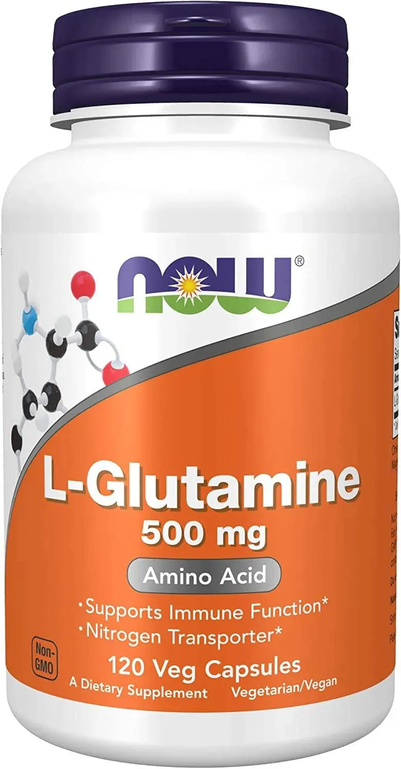 NOW SUPPLEMENTS - NOW Supplements L-Glutamine 500Mg. 120 Capsulas - The Red Vitamin MX - Suplementos Alimenticios - {{ shop.shopifyCountryName }}