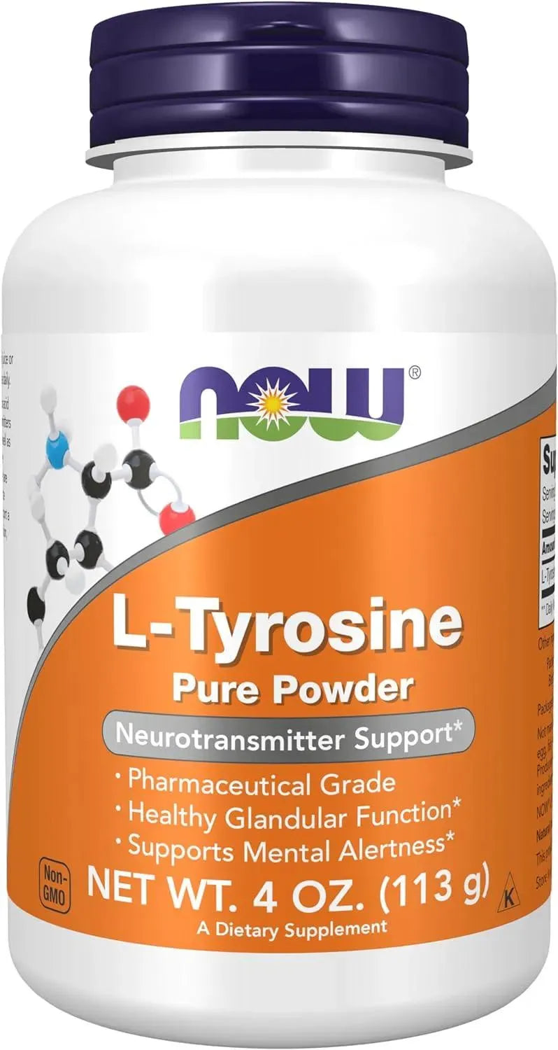 NOW SUPPLEMENTS - NOW Supplements L-Tyrosine Powder 113Gr. - The Red Vitamin MX - Suplementos Alimenticios - {{ shop.shopifyCountryName }}
