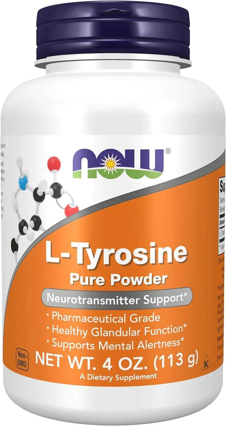 NOW SUPPLEMENTS - NOW Supplements L-Tyrosine Powder 113Gr. - The Red Vitamin MX - Suplementos Alimenticios - {{ shop.shopifyCountryName }}