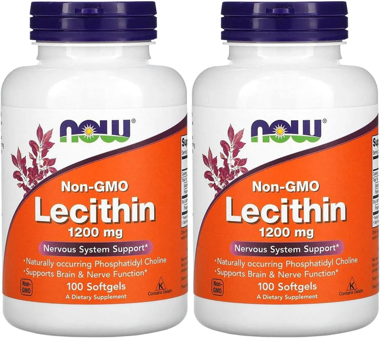 NOW SUPPLEMENTS - Now Supplements Lecithin 1200Mg. 100 Capsulas Blandas 2 Pack - The Red Vitamin MX - Suplementos Alimenticios - {{ shop.shopifyCountryName }}