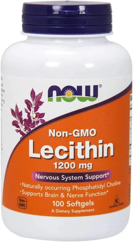NOW SUPPLEMENTS - NOW Supplements Lecithin 1200Mg. 100 Capsulas Blandas - The Red Vitamin MX - Suplementos Alimenticios - {{ shop.shopifyCountryName }}