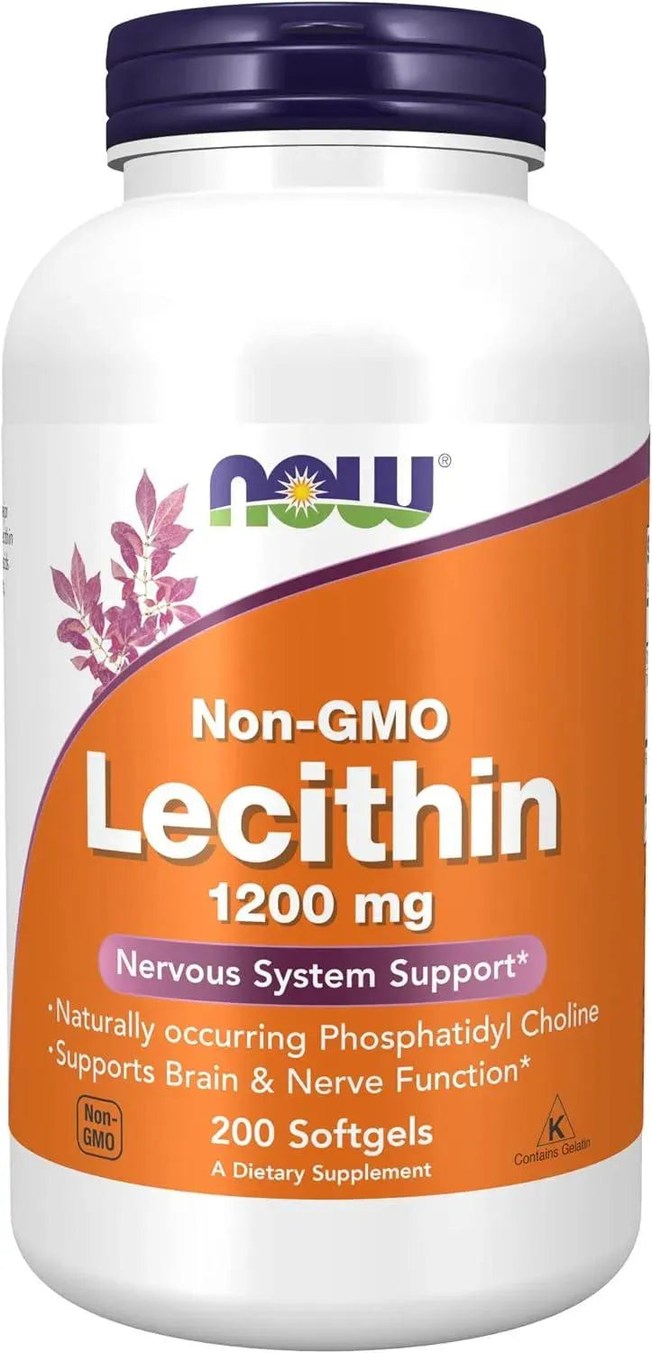 NOW SUPPLEMENTS - NOW Supplements Lecithin 1200Mg. 200 Capsulas Blandas - The Red Vitamin MX - Suplementos Alimenticios - {{ shop.shopifyCountryName }}