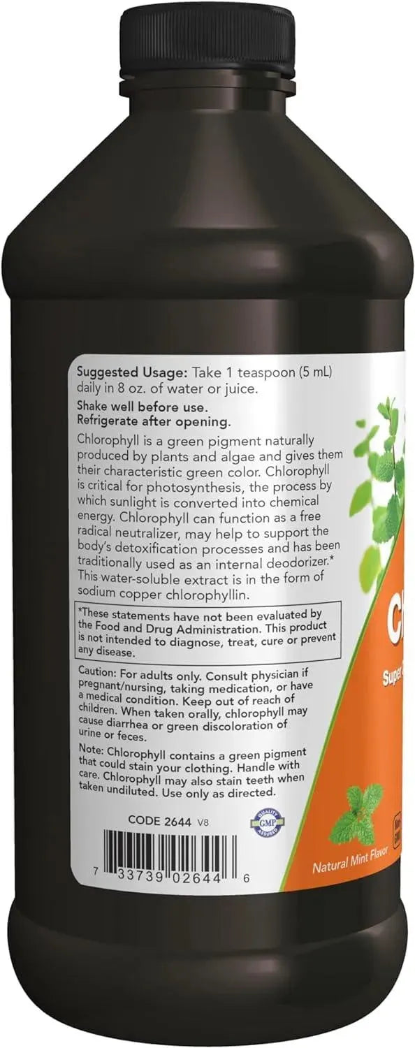 NOW SUPPLEMENTS - NOW Supplements Liquid Chlorophyll 473Ml. - The Red Vitamin MX - Suplementos Alimenticios - {{ shop.shopifyCountryName }}