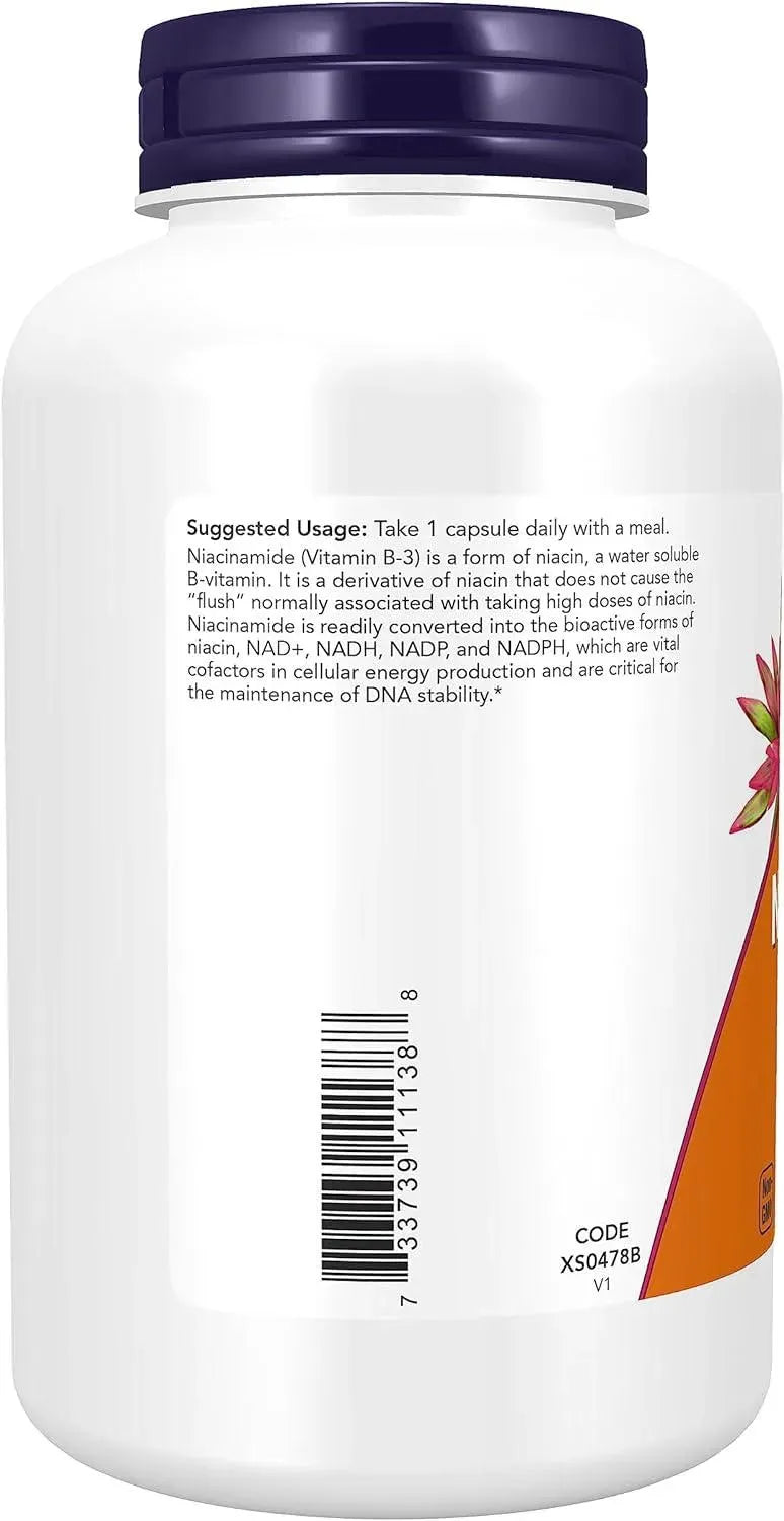 NOW SUPPLEMENTS - Now Supplements Niacinamide 500Mg. 250 Capsulas - The Red Vitamin MX - Suplementos Alimenticios - {{ shop.shopifyCountryName }}
