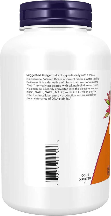 NOW SUPPLEMENTS - Now Supplements Niacinamide 500Mg. 250 Capsulas - The Red Vitamin MX - Suplementos Alimenticios - {{ shop.shopifyCountryName }}