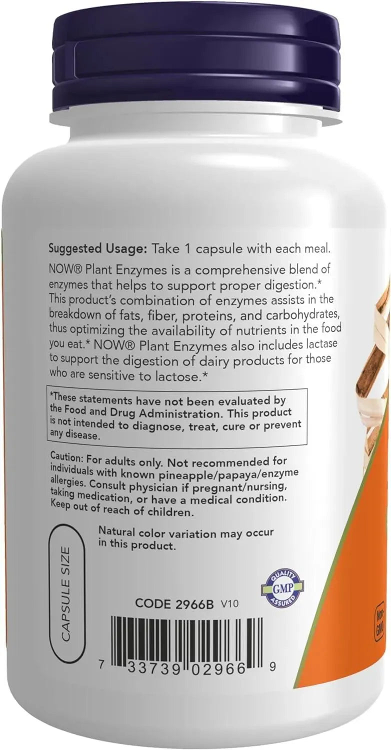 NOW SUPPLEMENTS - NOW Supplements Plant Enzymes 120 Capsulas - The Red Vitamin MX - Suplementos Alimenticios - {{ shop.shopifyCountryName }}