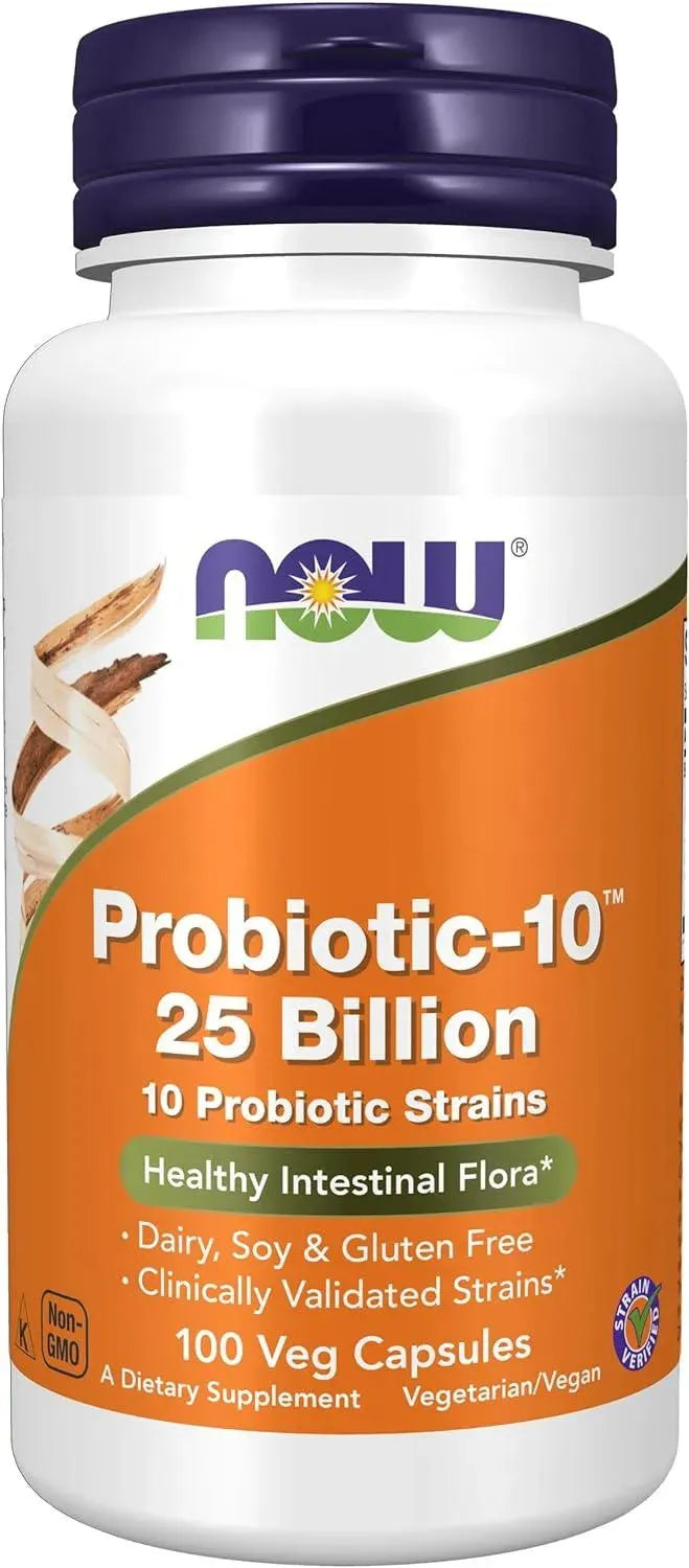 NOW SUPPLEMENTS - NOW Supplements Probiotic-10 25 Billion with 10 Probiotic Strains 100 Capsulas - The Red Vitamin MX - Suplementos Alimenticios - {{ shop.shopifyCountryName }}