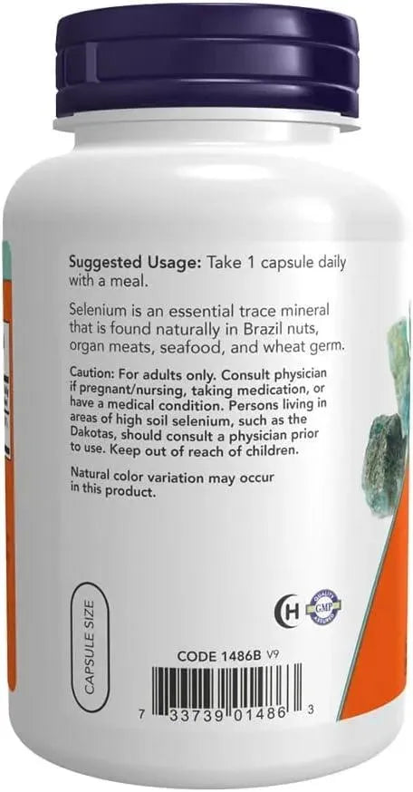 NOW SUPPLEMENTS - NOW Supplements Selenium 200mcg 180 Capsulas - The Red Vitamin MX - Suplementos Alimenticios - {{ shop.shopifyCountryName }}