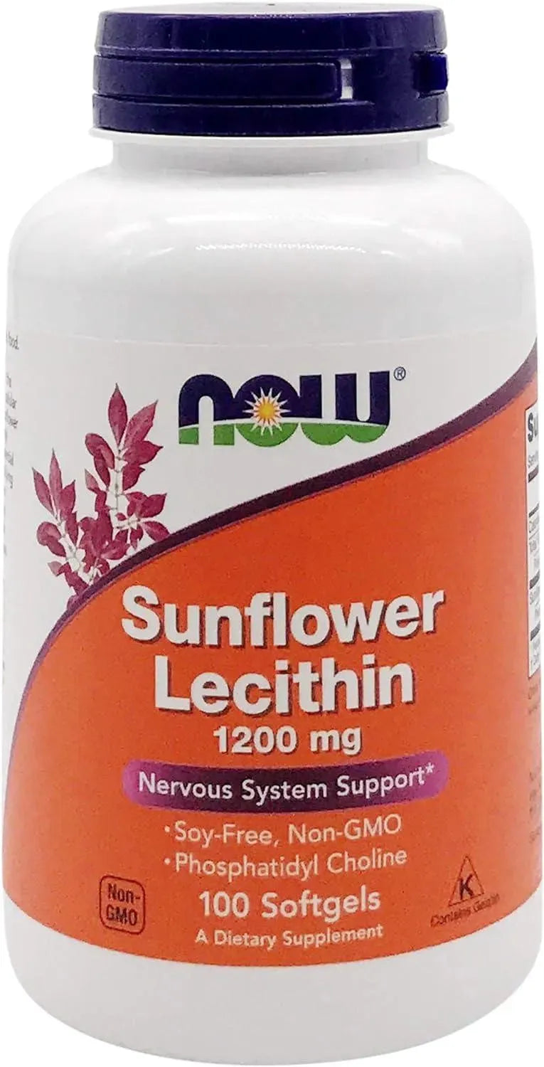 NOW SUPPLEMENTS - Now Supplements Sunflower Lecithin 1200Mg. 100 Capsulas Blandas - The Red Vitamin MX - Suplementos Alimenticios - {{ shop.shopifyCountryName }}