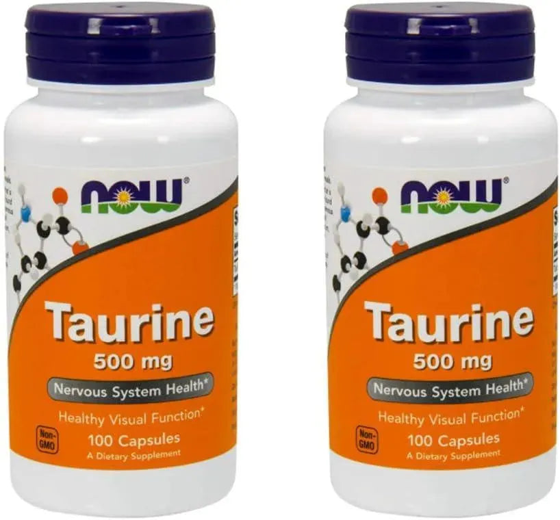 NOW SUPPLEMENTS - NOW Supplements Taurine 500Mg. 100 Capsulas 2 Pack - The Red Vitamin MX - Suplementos Alimenticios - {{ shop.shopifyCountryName }}