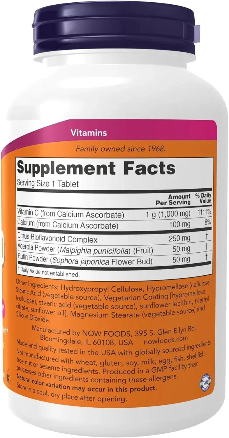 NOW SUPPLEMENTS - NOW Supplements Vitamin C-1000 Complex 180 Tabletas - The Red Vitamin MX - Suplementos Alimenticios - {{ shop.shopifyCountryName }}