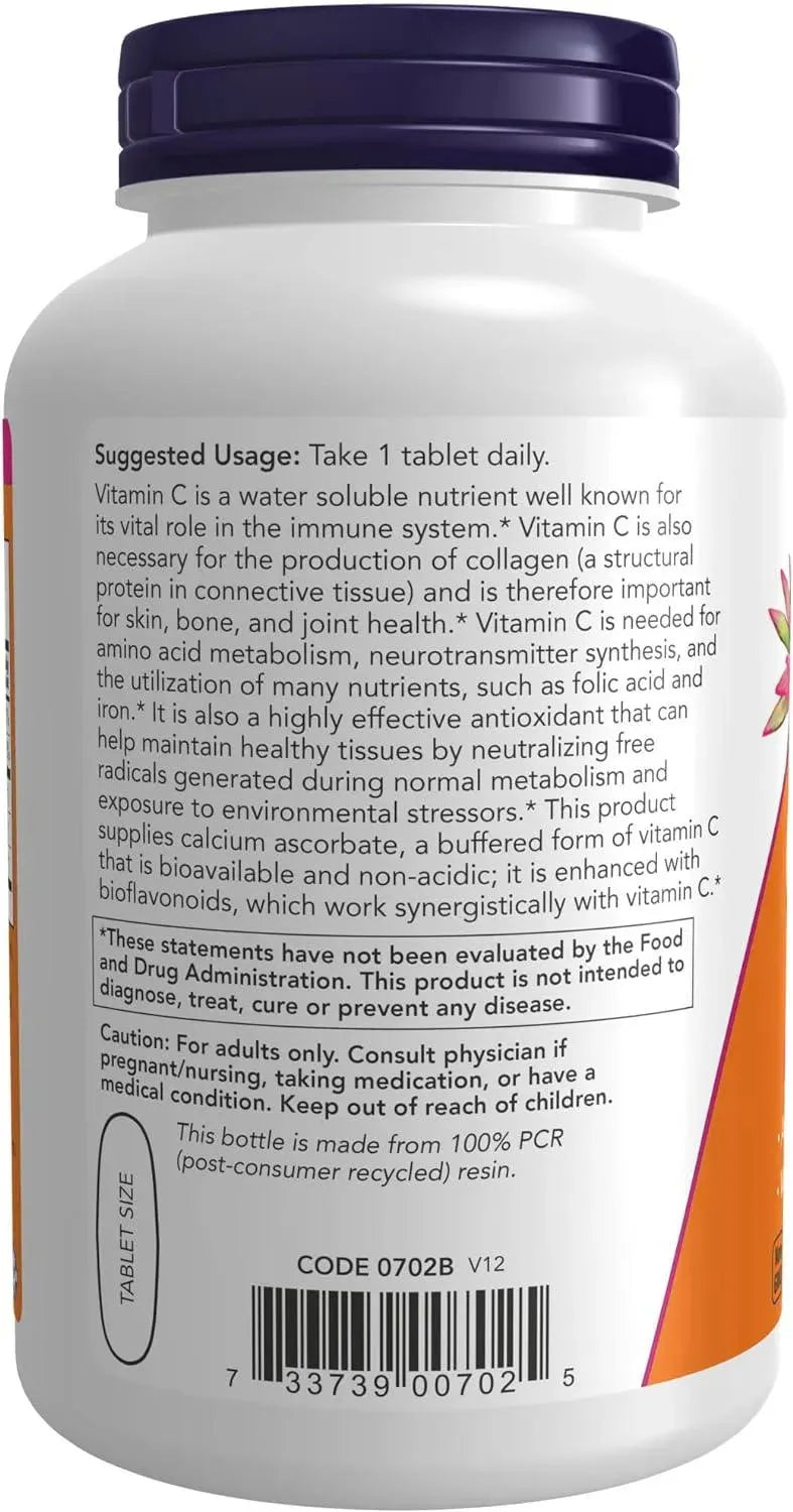 NOW SUPPLEMENTS - NOW Supplements Vitamin C-1000 Complex 180 Tabletas - The Red Vitamin MX - Suplementos Alimenticios - {{ shop.shopifyCountryName }}