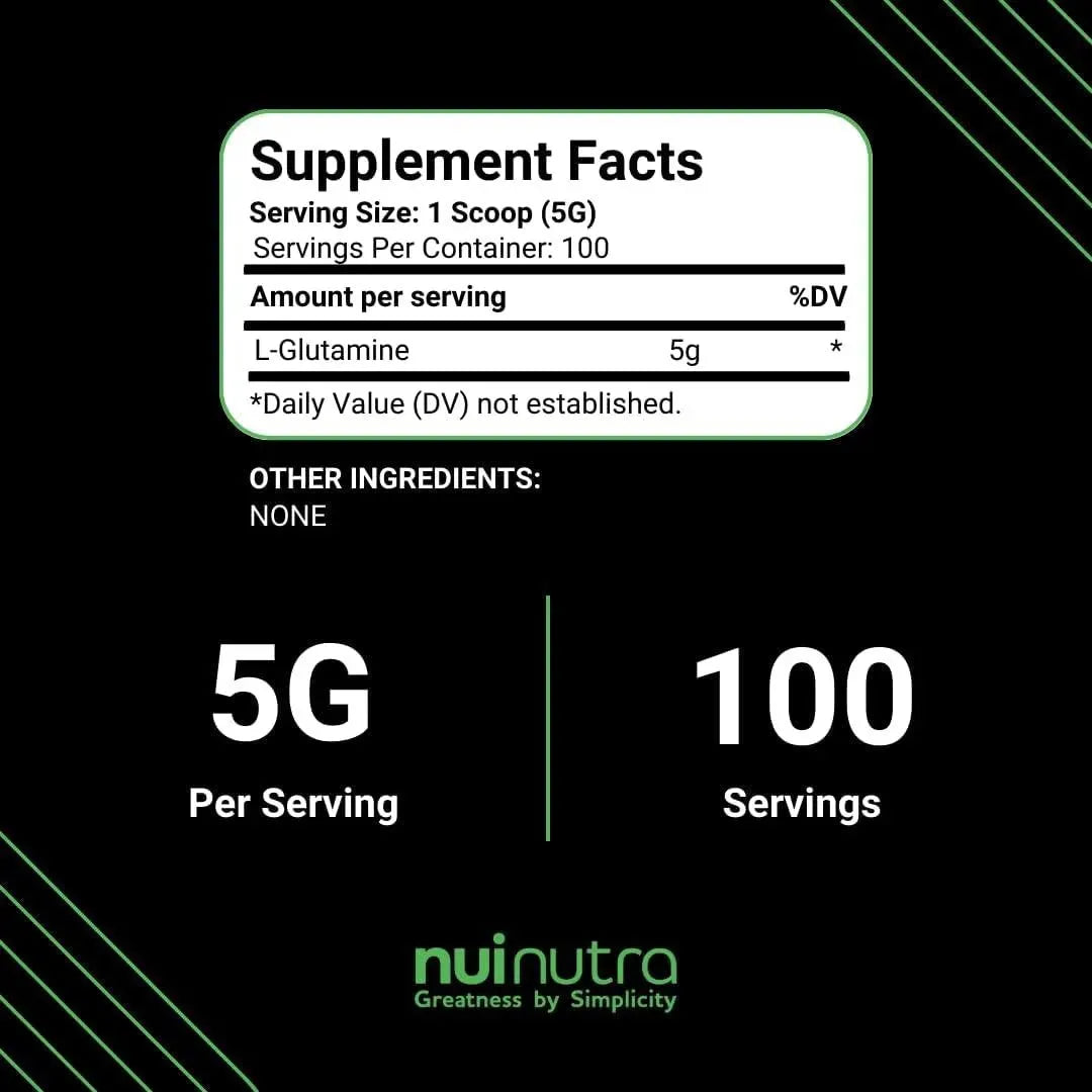 NUI NUTRA - NUI NUTRA L Glutamine Powder Supplement 100 Servicios 500Gr. - The Red Vitamin MX - Suplementos Alimenticios - {{ shop.shopifyCountryName }}