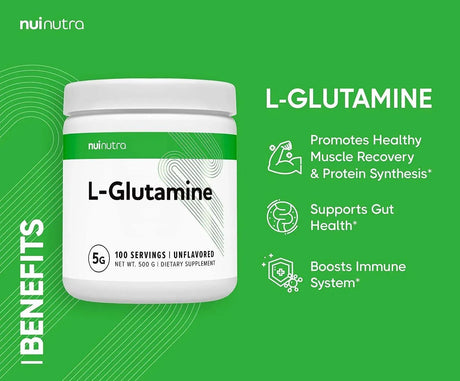 NUI NUTRA - NUI NUTRA L Glutamine Powder Supplement 100 Servicios 500Gr. - The Red Vitamin MX - Suplementos Alimenticios - {{ shop.shopifyCountryName }}
