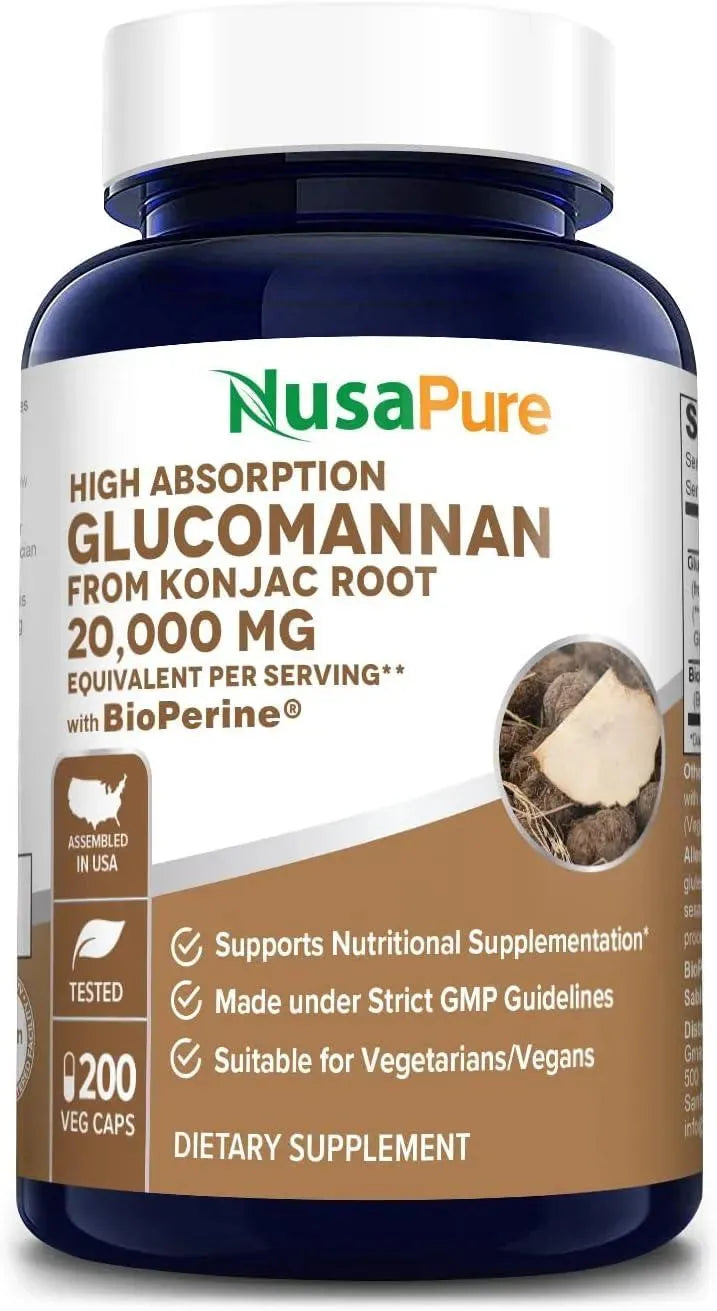 NUSAPURE - NusaPure Glucomannan 20,000Mg. 200 Capsulas - The Red Vitamin MX - Suplementos Alimenticios - {{ shop.shopifyCountryName }}