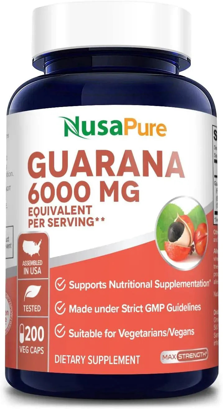 NUSAPURE - NusaPure Guarana Extract 6000Mg. 200 Capsulas - The Red Vitamin MX - Suplementos Alimenticios - {{ shop.shopifyCountryName }}