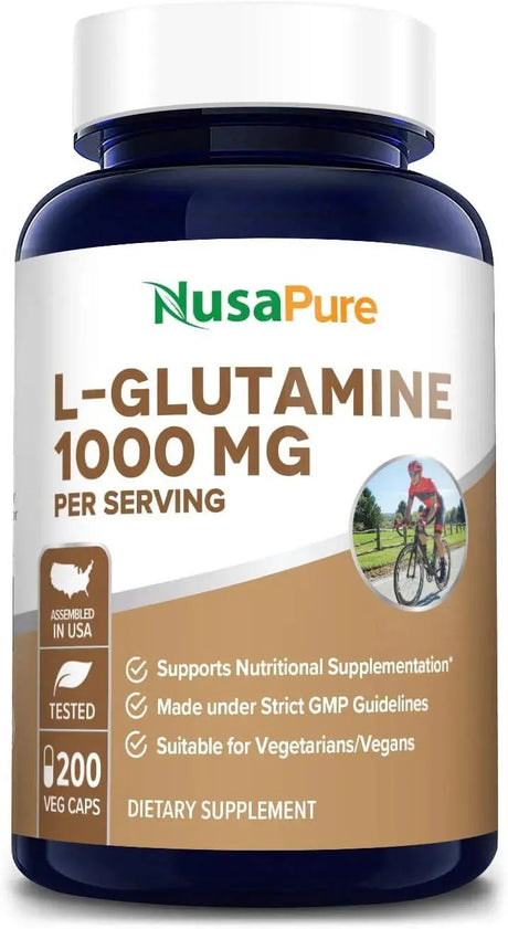 NUSAPURE - NusaPure L-Glutamine 1000Mg. 200 Capsulas - The Red Vitamin MX - Suplementos Alimenticios - {{ shop.shopifyCountryName }}