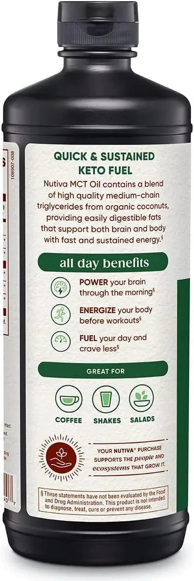 NUTIVA - Nutiva Organic MCT Oil 946Ml. - The Red Vitamin MX - Suplementos Alimenticios - {{ shop.shopifyCountryName }}