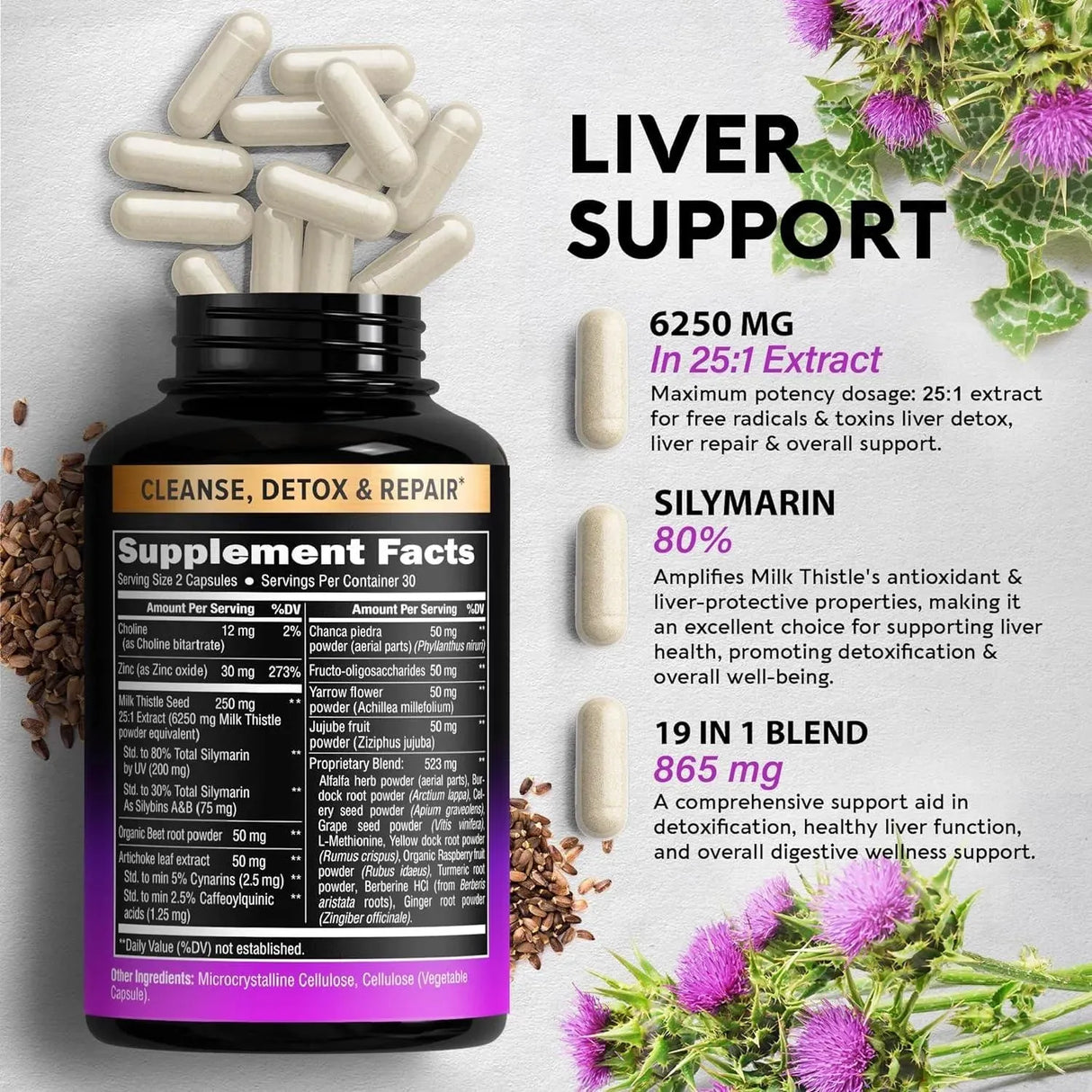 NUTRA HARMONY - Nutra Harmony Liver Cleanse Detox & Repair 60 Capsulas - The Red Vitamin MX - Suplementos Alimenticios - {{ shop.shopifyCountryName }}